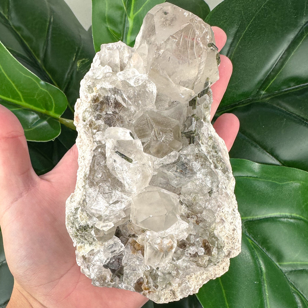 Epidote in Quartz Crystal | Growth, Healing & Manifestation