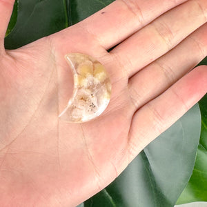 Flower Agate Moon Crystal #3 | Growth & New Beginnings Crystal