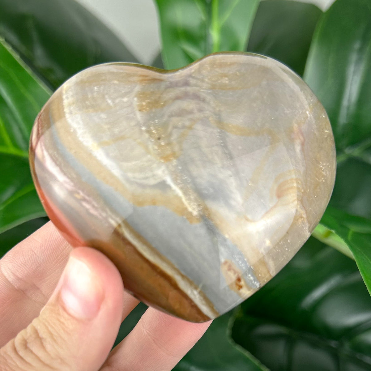 Polychrome Jasper Crystal Heart | Grounding & Earth Energy