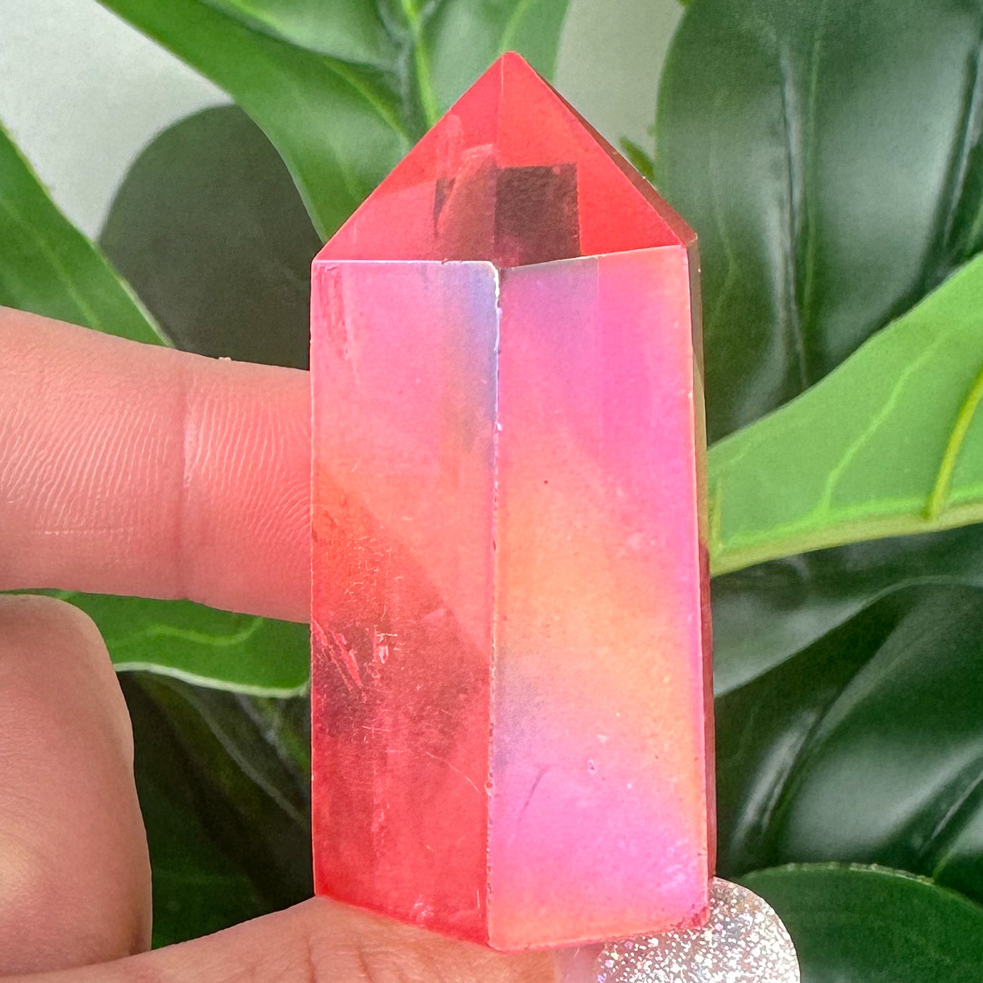 Red Aura Quartz Tower - 31g