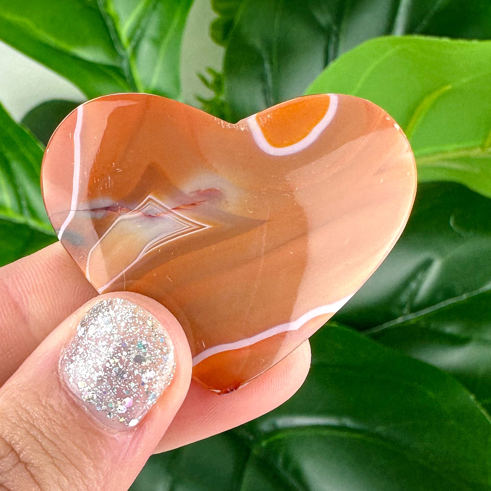Mini Carnelian Heart Carving