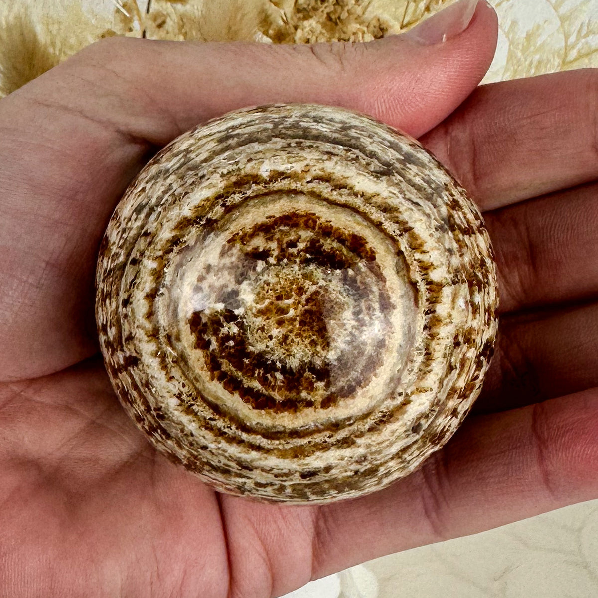 Peruvian Marvel: Aragonite Sphere of Balance