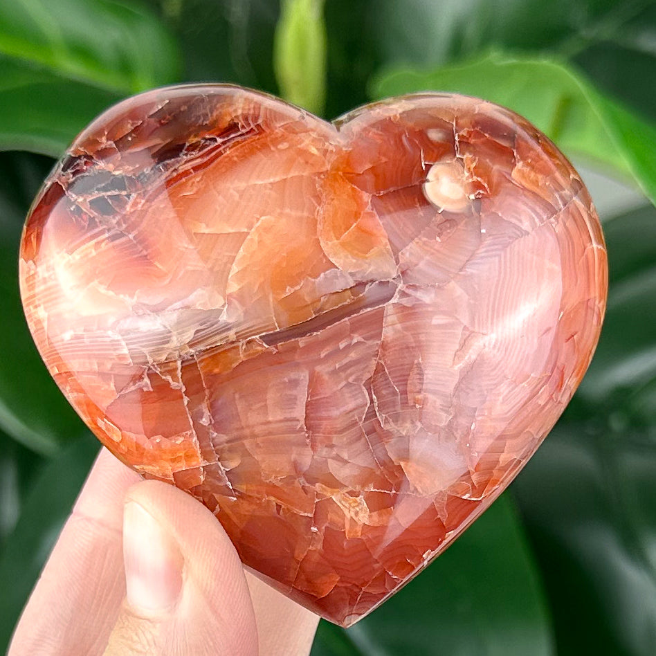 Large Carnelian Heart Crystal | Confidence, Energy & Creativity