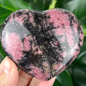 Rhodonite Heart Crystal | Grounding Love & Emotional Balance