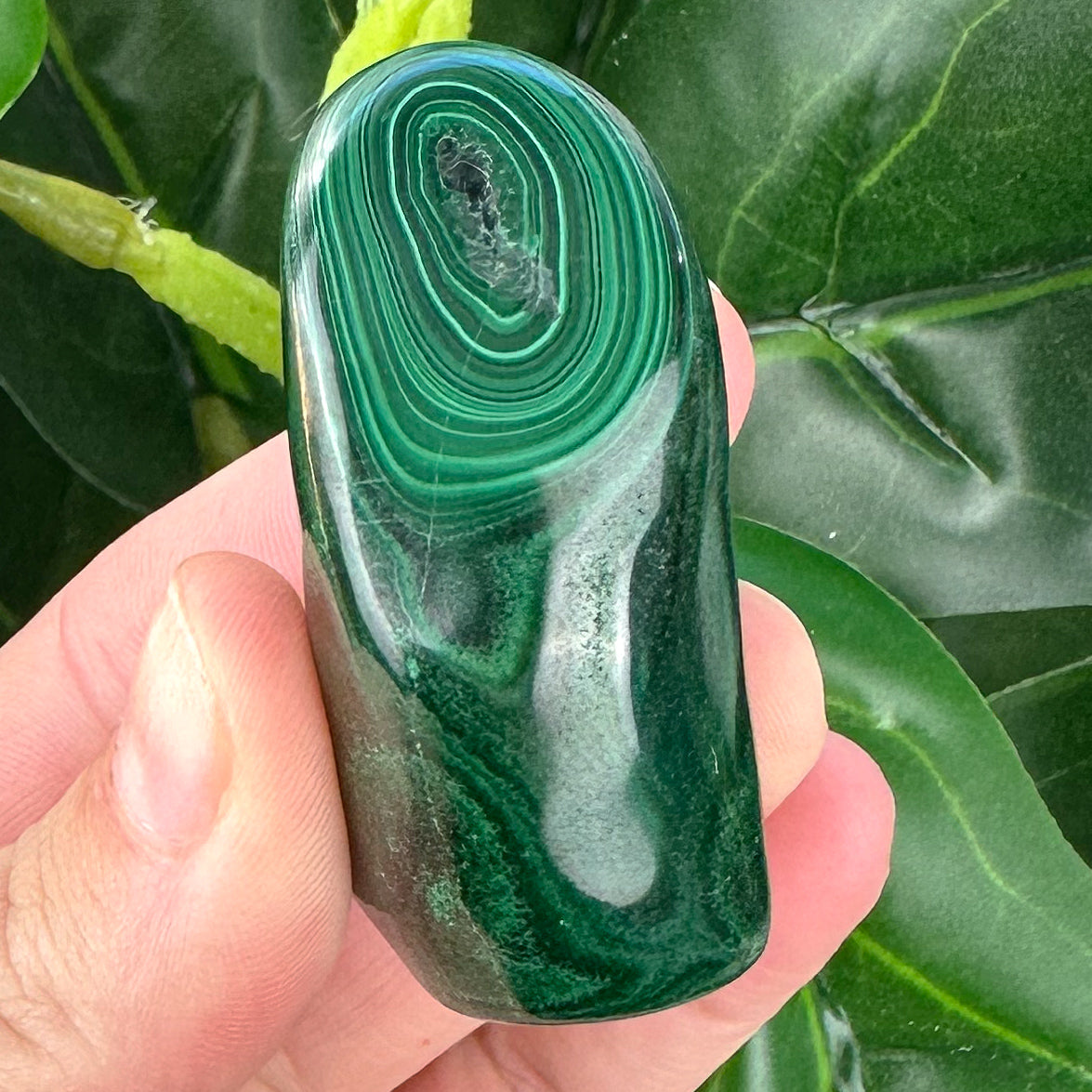 Polished Malachite Crystal | Heart Chakra & Protective Energy