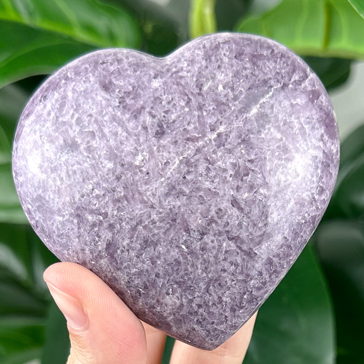 Lepidolite Heart Crystal | Peace, Calm & Self Care Energy