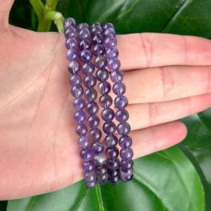 Amethyst Bracelet 6mm | Calm & Protection Crystal Bracelet