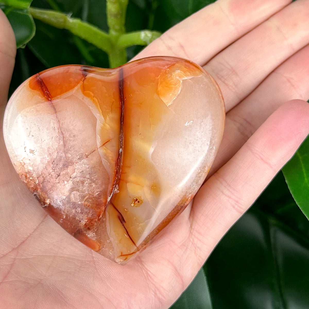 Carnelian Heart Crystal | Confidence, Motivation & Passion