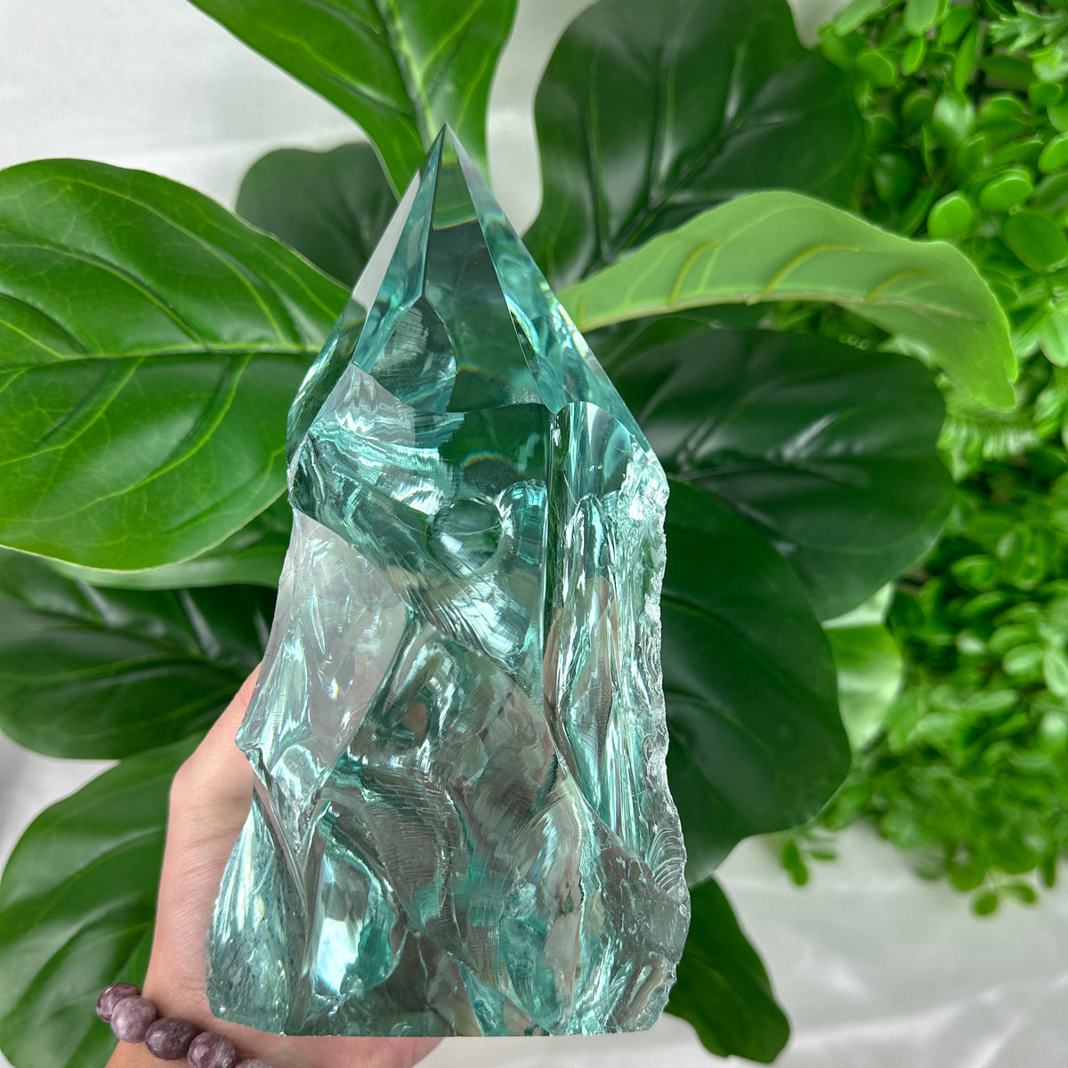 Aqua Obsidian Freeform Tower (Approx. 1.78kg) – Protective Volcanic Glass from Mexico for Energy & Clarity