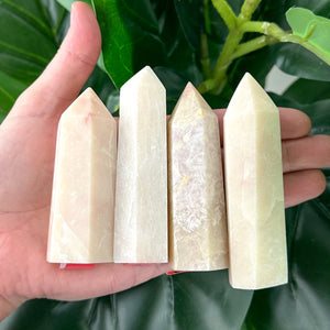 Peach Selenite Tower | Satin Spar | Energy Cleansing | Choose Your Piece