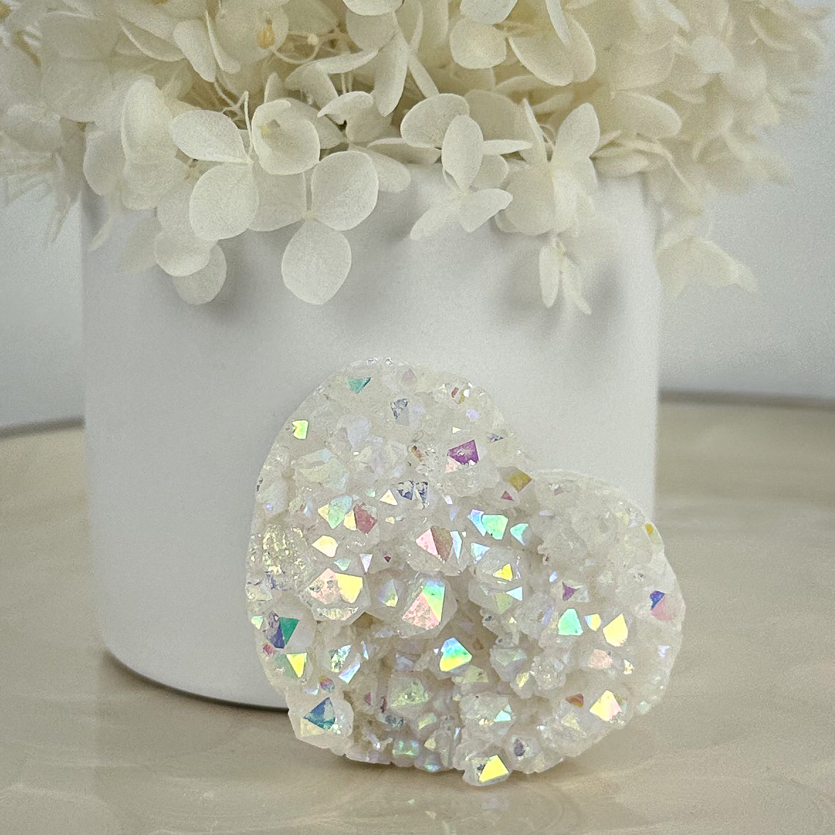 Angel Aura Quartz Cluster - Heart Like Shape 92g