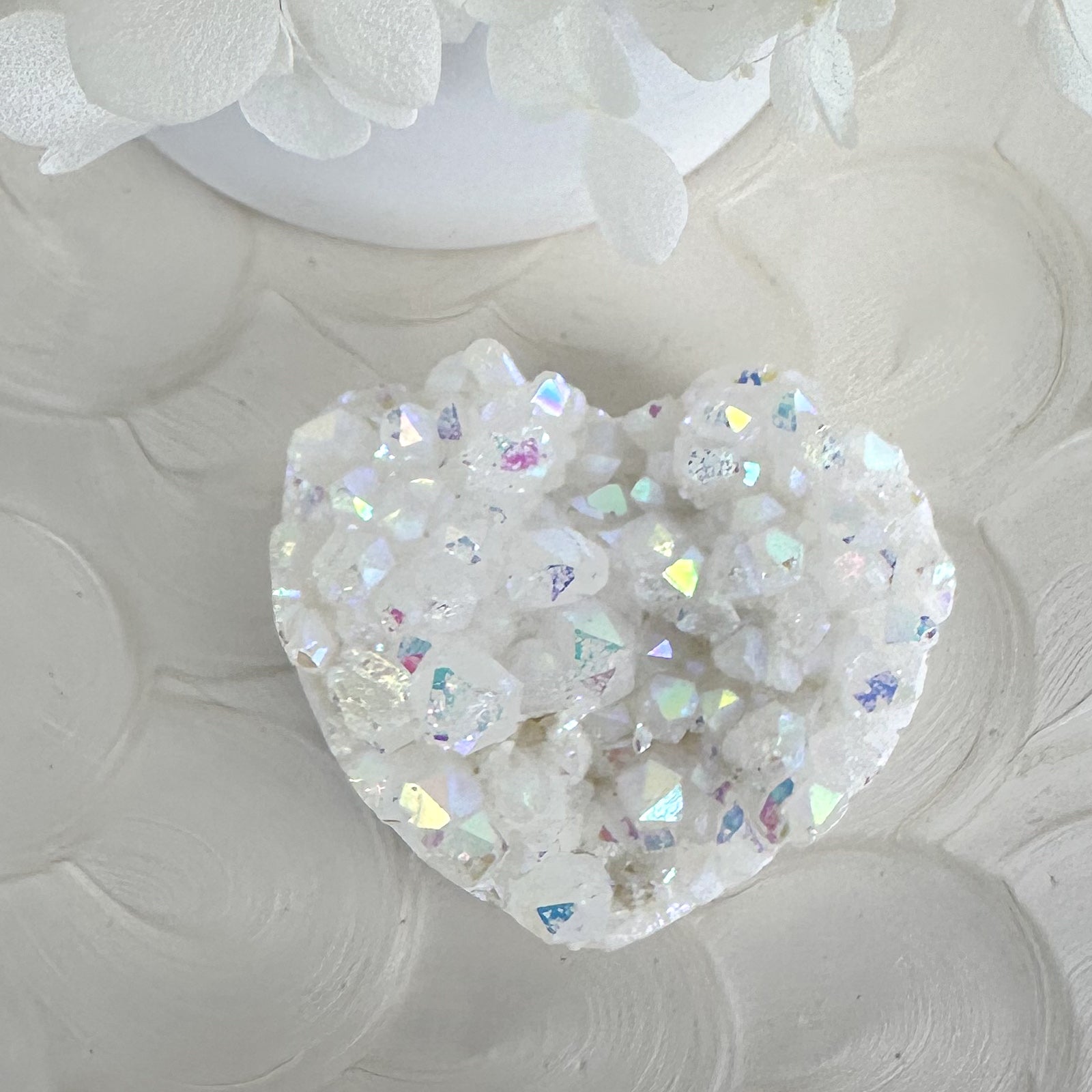 Angel Aura Quartz Cluster - Heart Like Shape 92g