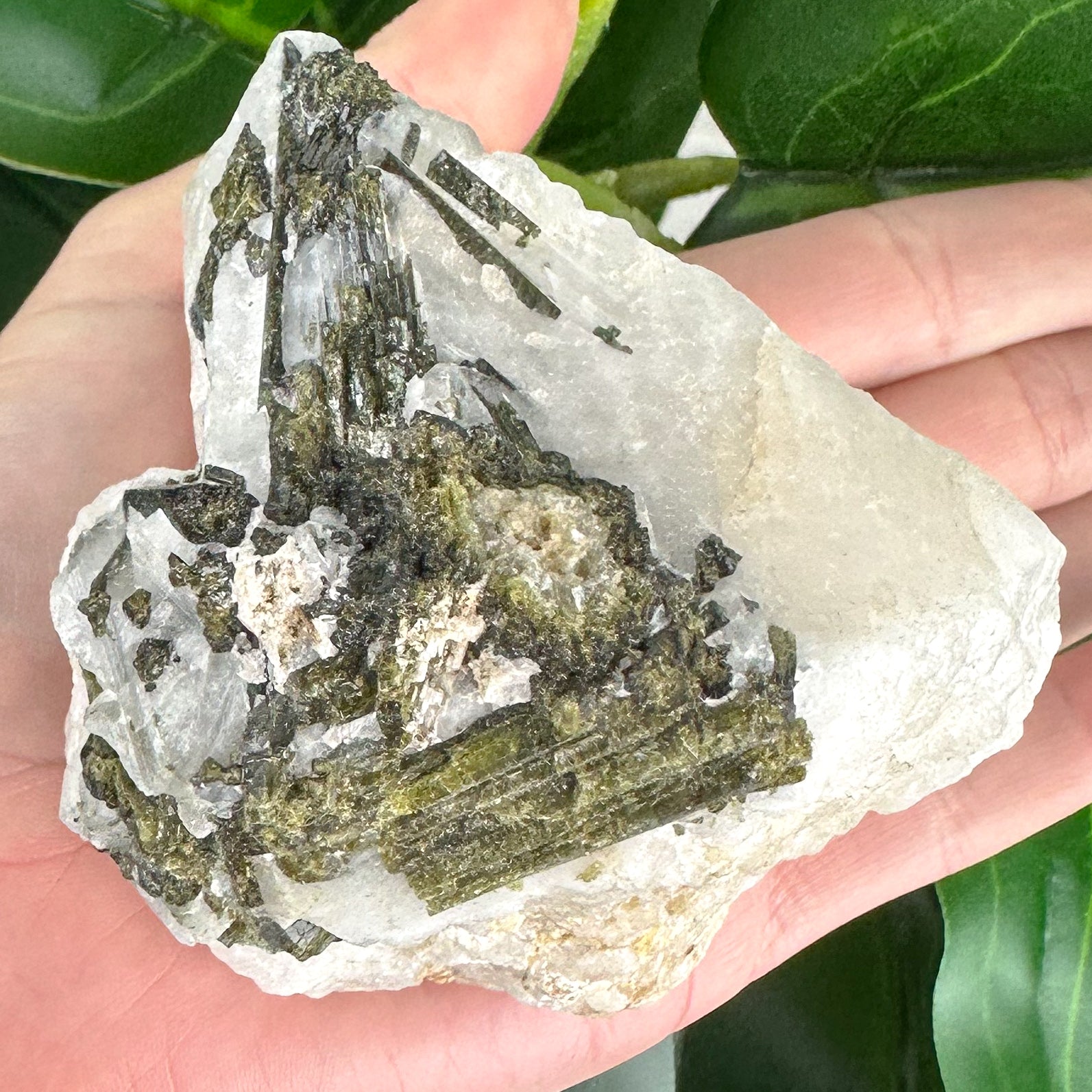 Epidote Included Quartz Crystal | Healing, Grounding & Energy Clearing