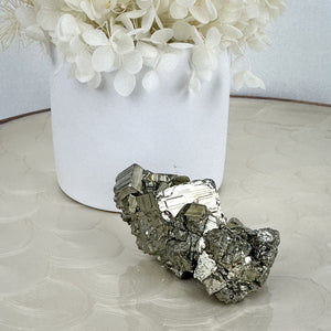 Golden Brilliance: Premium Pyrite Cluster of Strength