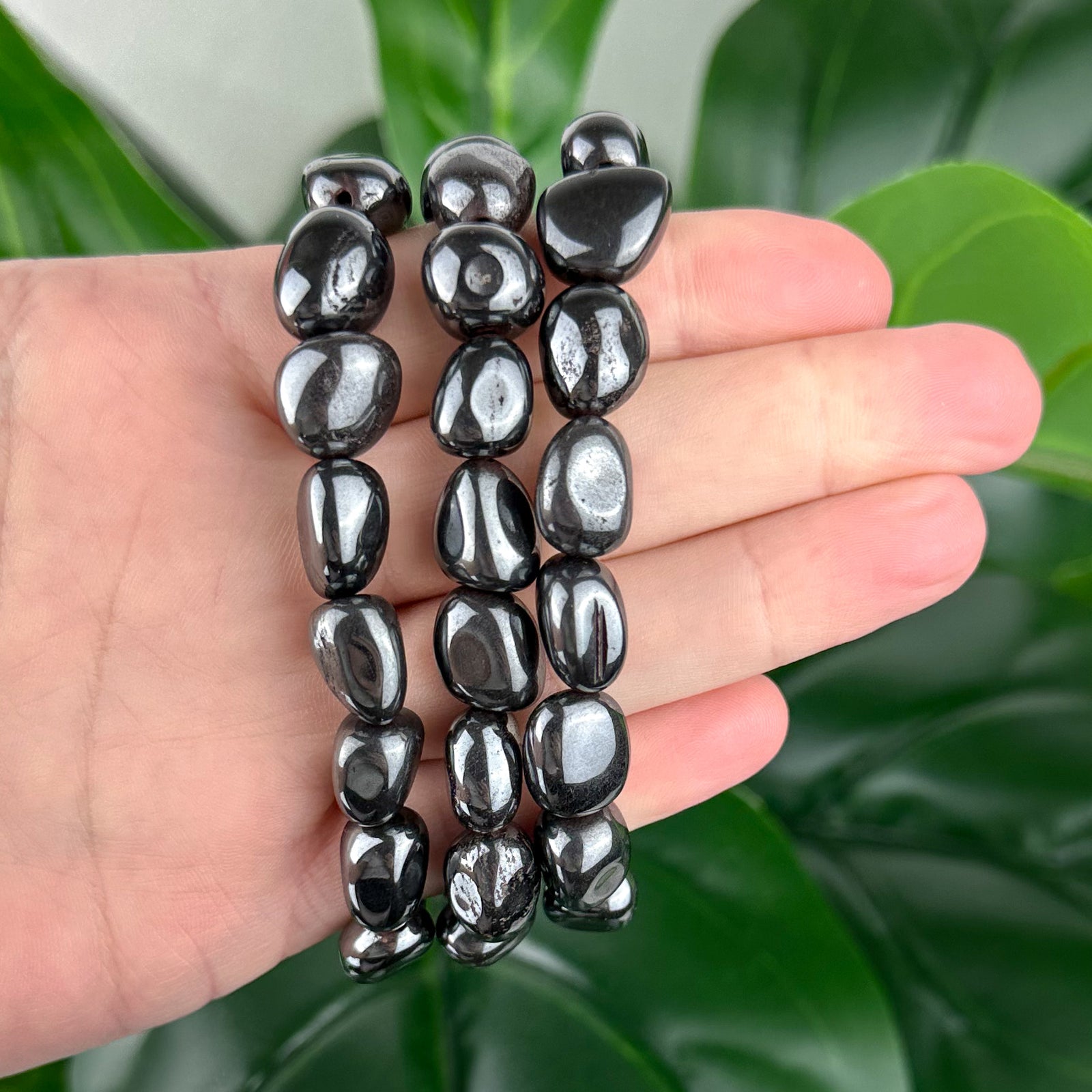 Hematite Nugget Bracelet – Grounding & Protective Energy