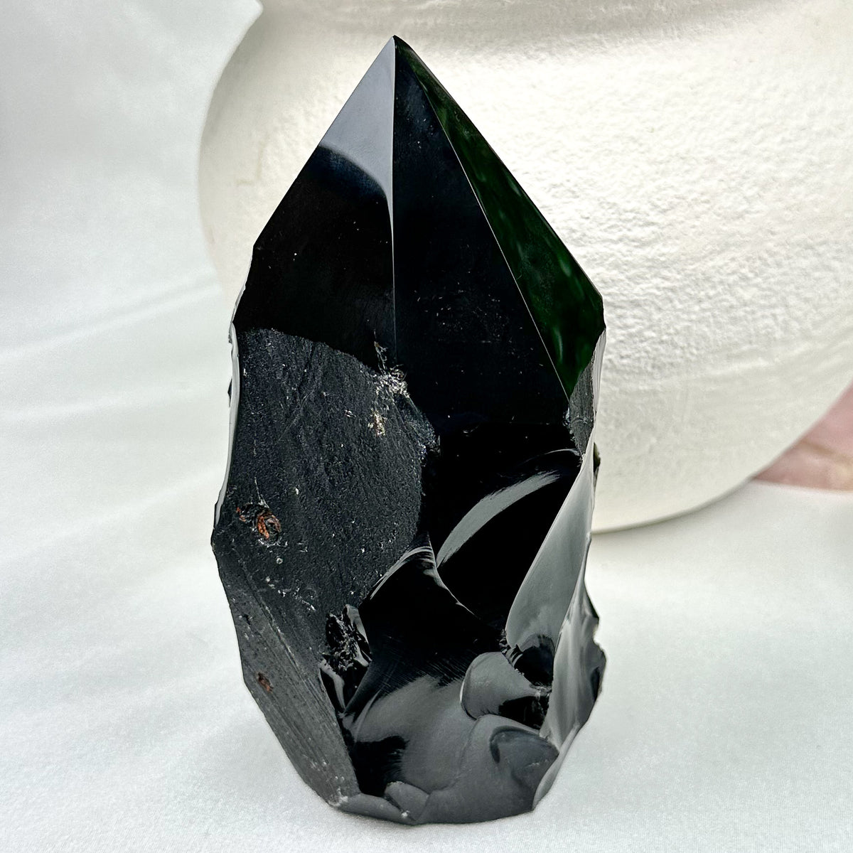 XL Black Obsidian Point from Mexico | Protection, Grounding & Energy Cleansing