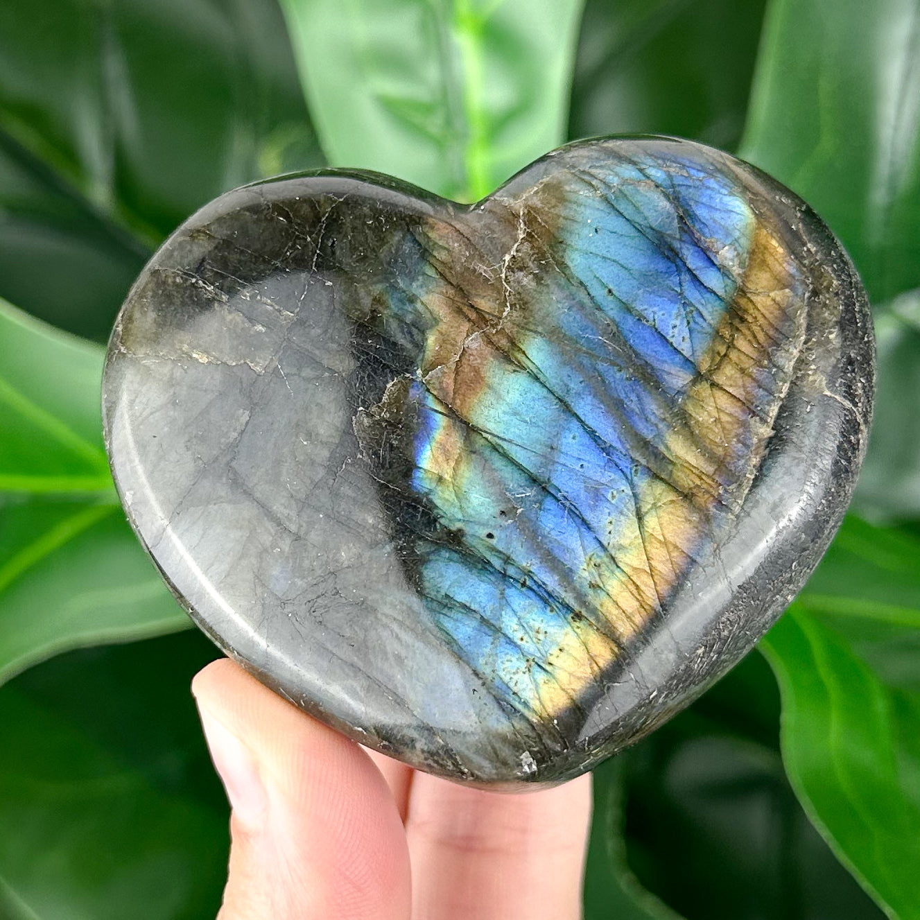 Flashy Labradorite Heart | Spiritual Protection & Intuition Crystal