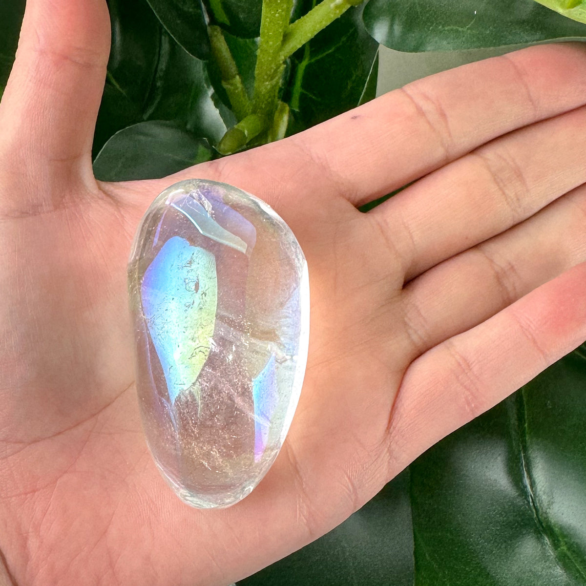 Aura Quartz Palm Stone | Pick Your Piece | High Vibration Crystal