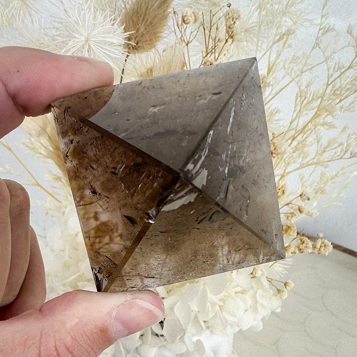 Smokey Quartz Pyramid - Radiant Rainbows, 99g