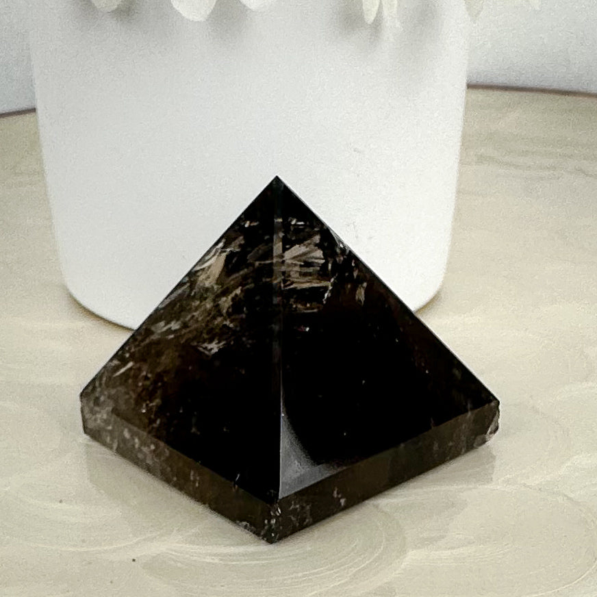 Smokey Quartz Pyramid - Radiant Rainbows, 99g