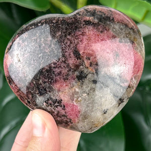 Rhodonite Heart Crystal | Emotional Healing & Self Love