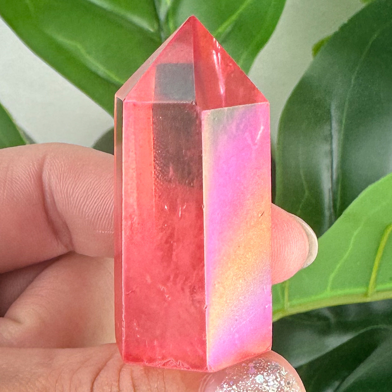Red Aura Quartz Tower - 31g