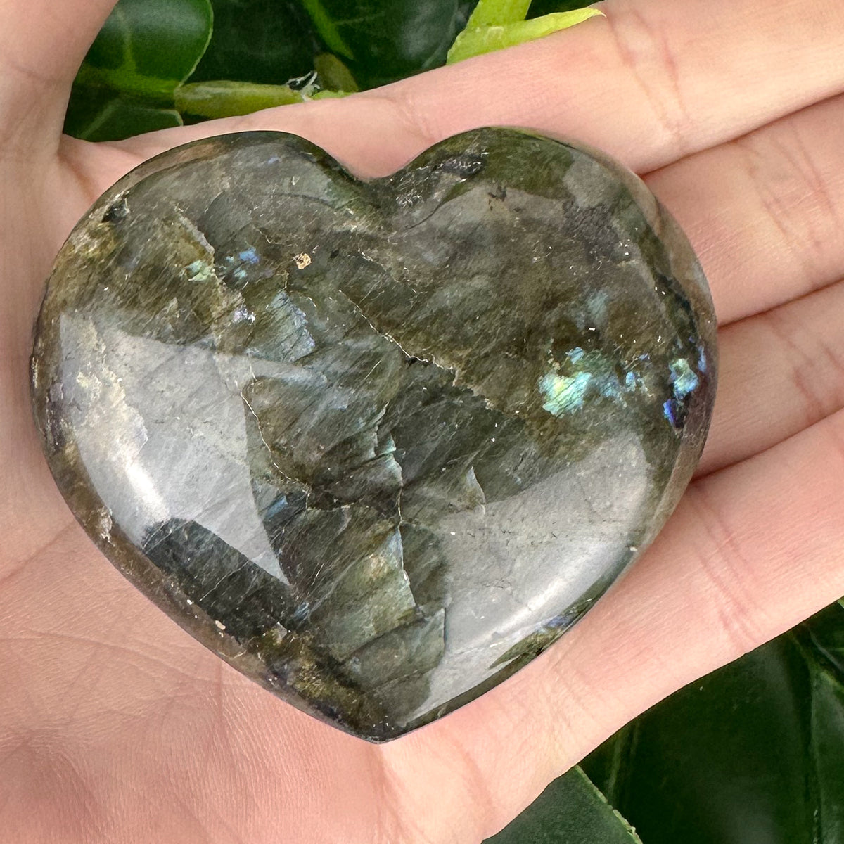 Labradorite Heart Crystal | Intuition, Magic & Protection