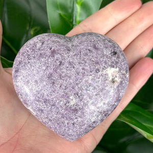 Lepidolite Heart Crystal | Calm, Anxiety Relief & Emotional Healing