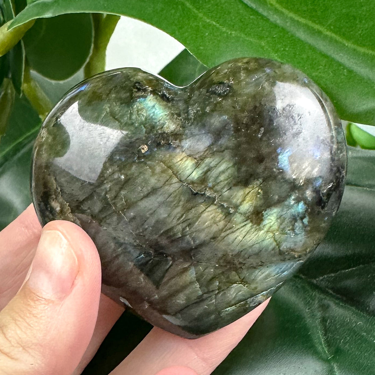 Labradorite Heart Crystal | Intuition, Magic & Protection