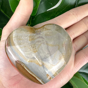 Polychrome Jasper Crystal Heart | Grounding & Earth Energy