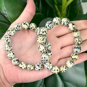 Dalmatian Jasper Nugget Bracelet | Joy, Grounding & Protection