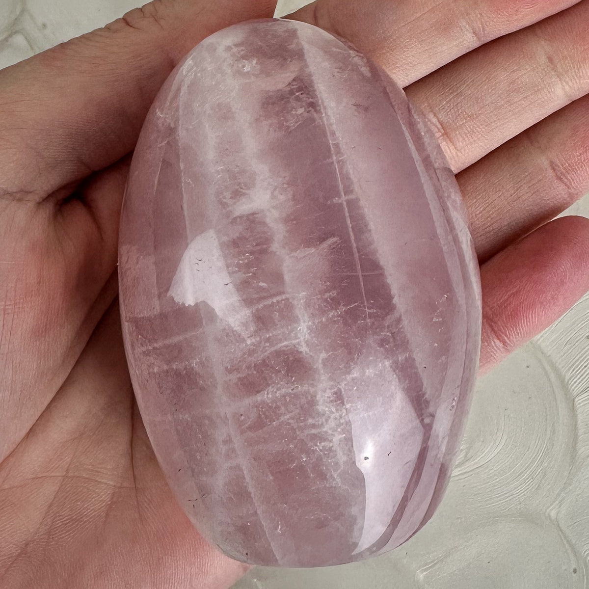 Rose Quartz Dome - Radiant Rainbows, 237g