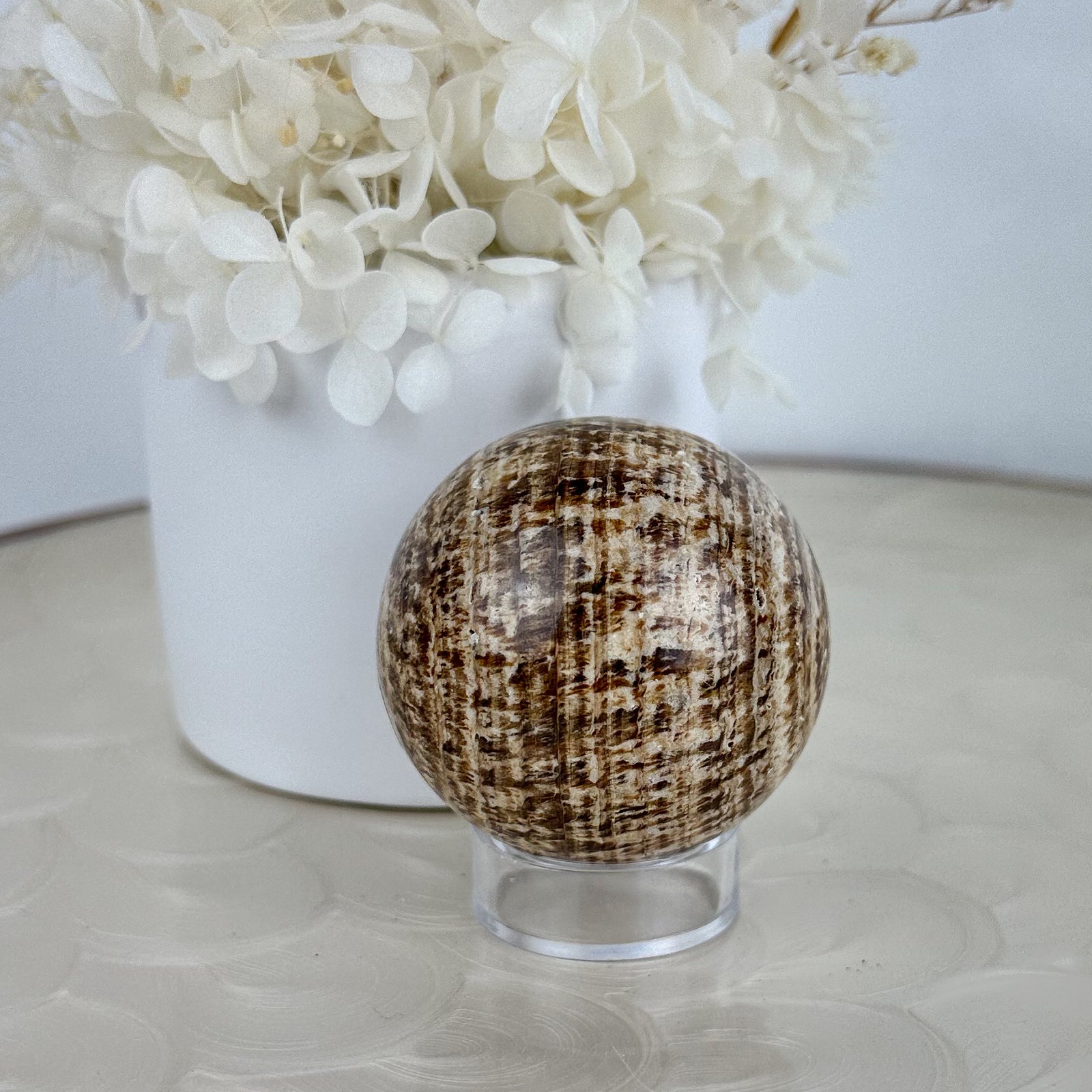 Peruvian Marvel: Aragonite Sphere of Balance