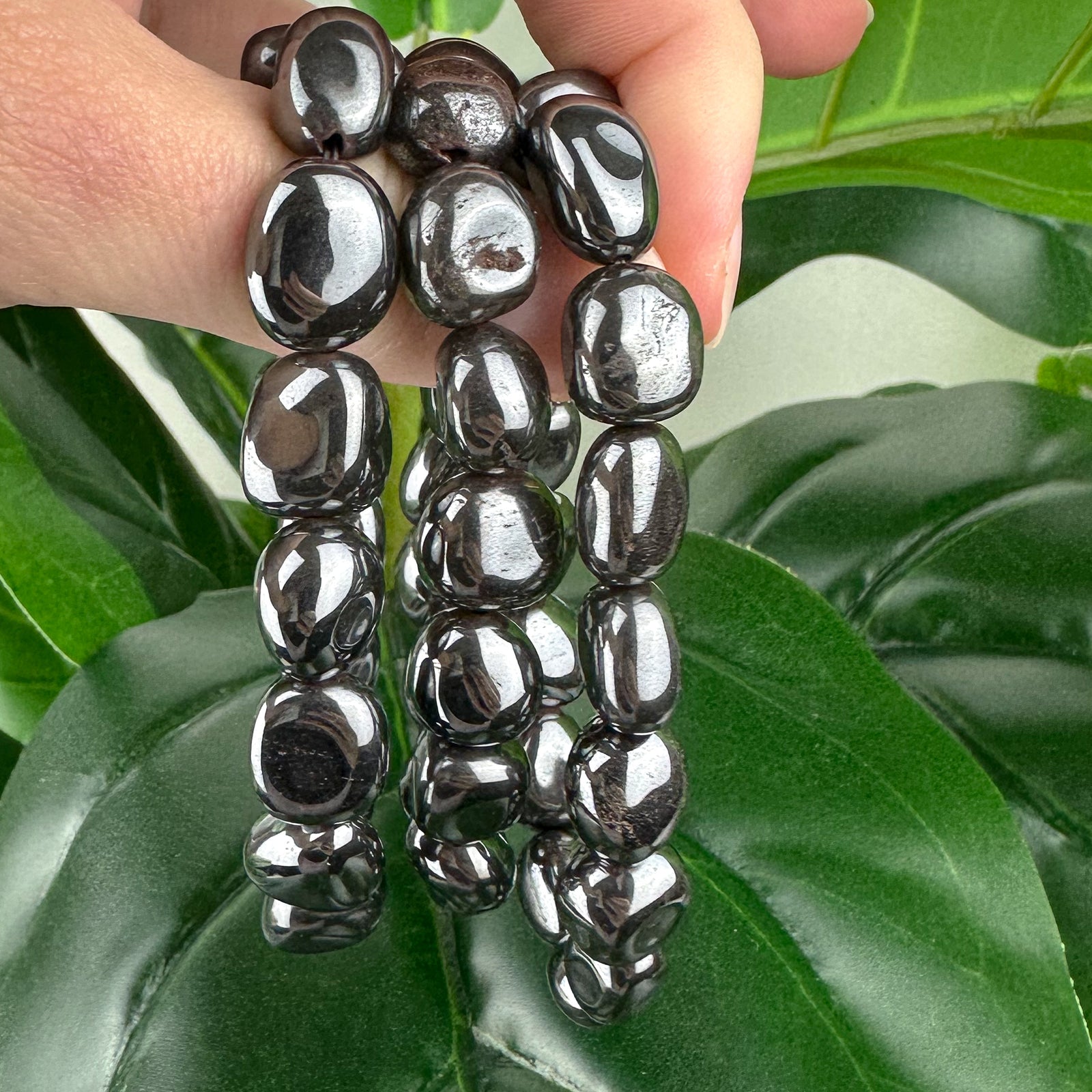 Hematite Nugget Bracelet – Grounding & Protective Energy