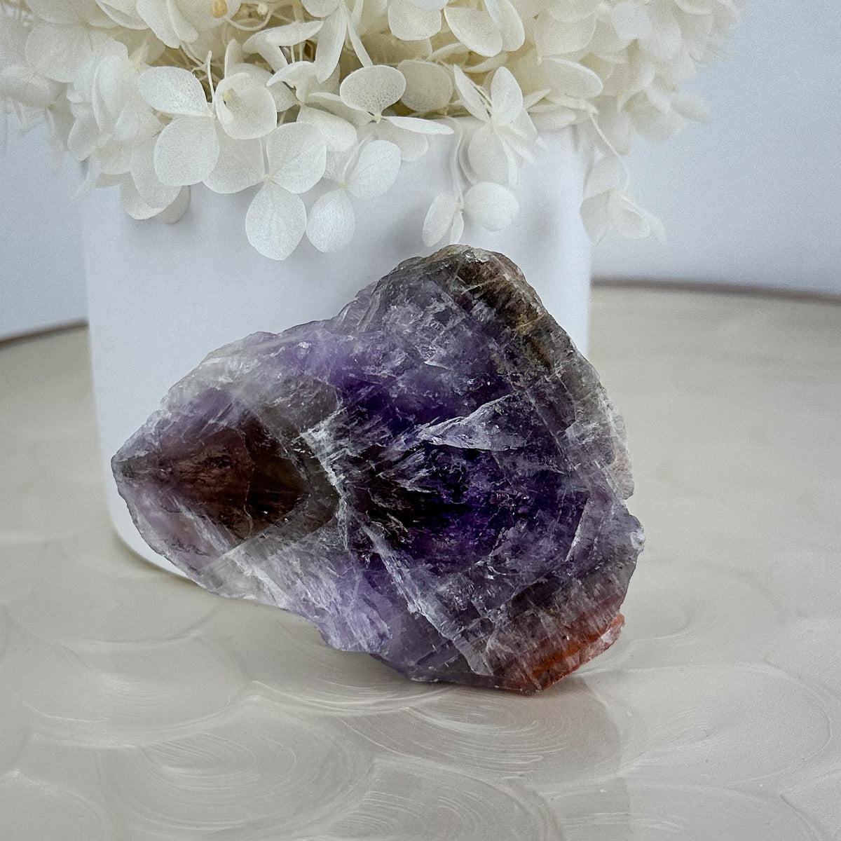 Exquisite Super Seven Natural Point - Half-Polished Masterpiece