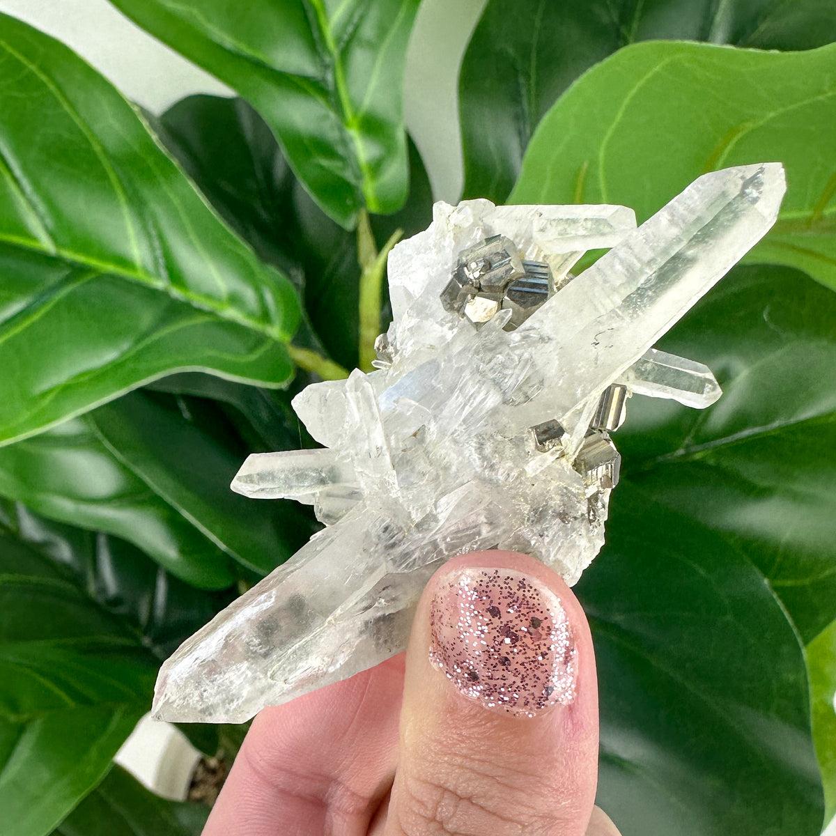 Small Clear Quartz With Pyrite- Choose Your Own
