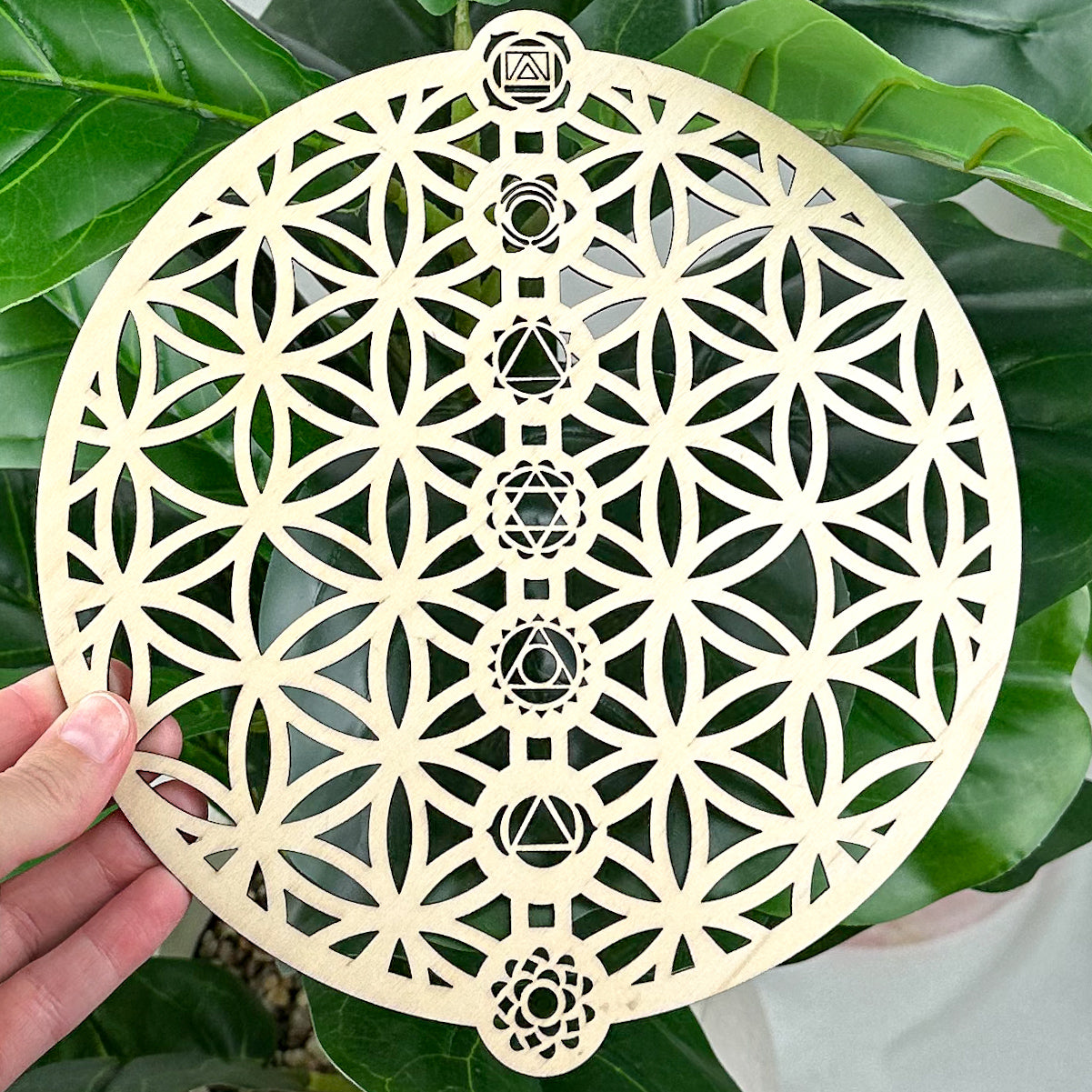 Mini Flower of Life Crystal Grid | Chakra Alignment | Travel Altar | Sacred Space Decor