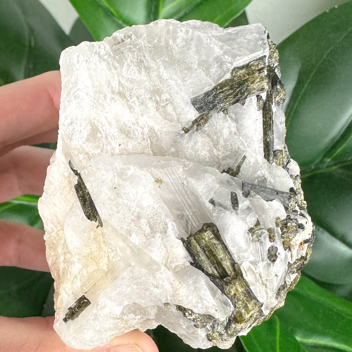 Epidote Included Quartz Crystal | Healing, Grounding & Energy Clearing