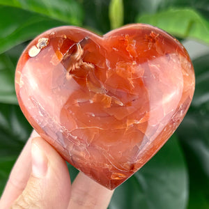 Large Carnelian Heart Crystal | Confidence, Energy & Creativity