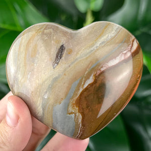 Polychrome Jasper Crystal Heart | Grounding & Earth Energy