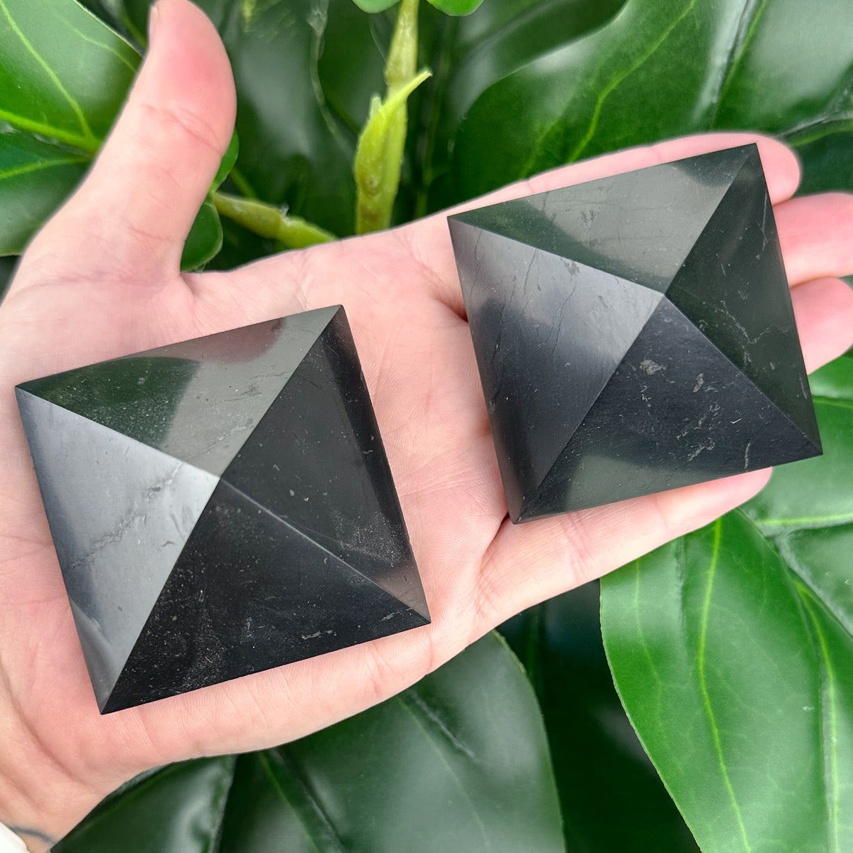 Shungite Pyramid Crystal | Protection, Grounding & Energy Cleansing
