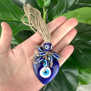 Evil Eye Heart Hanging | Protection Charm | Multi Eye Design
