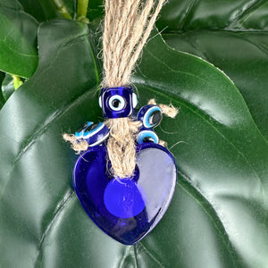 Evil Eye Heart Hanging | Protection Charm | Multi Eye Design
