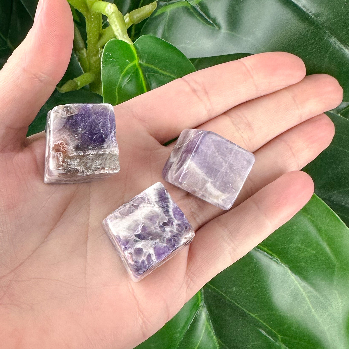 Amethyst Cube Stone | Calm & Spiritual Protection | Tumbled Crystal