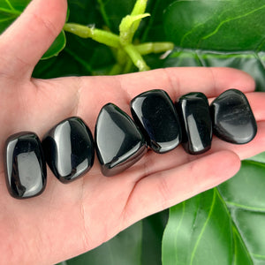Black Obsidian Tumbled Stone | Protection & Grounding | Healing Crystal