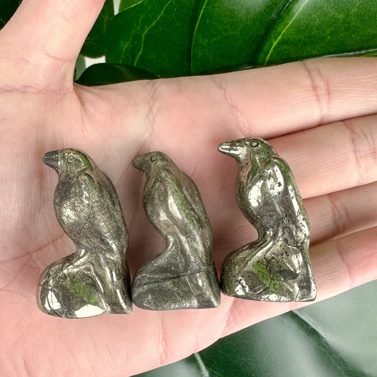 Intuitively Chosen Pyrite Mini Bird Carving