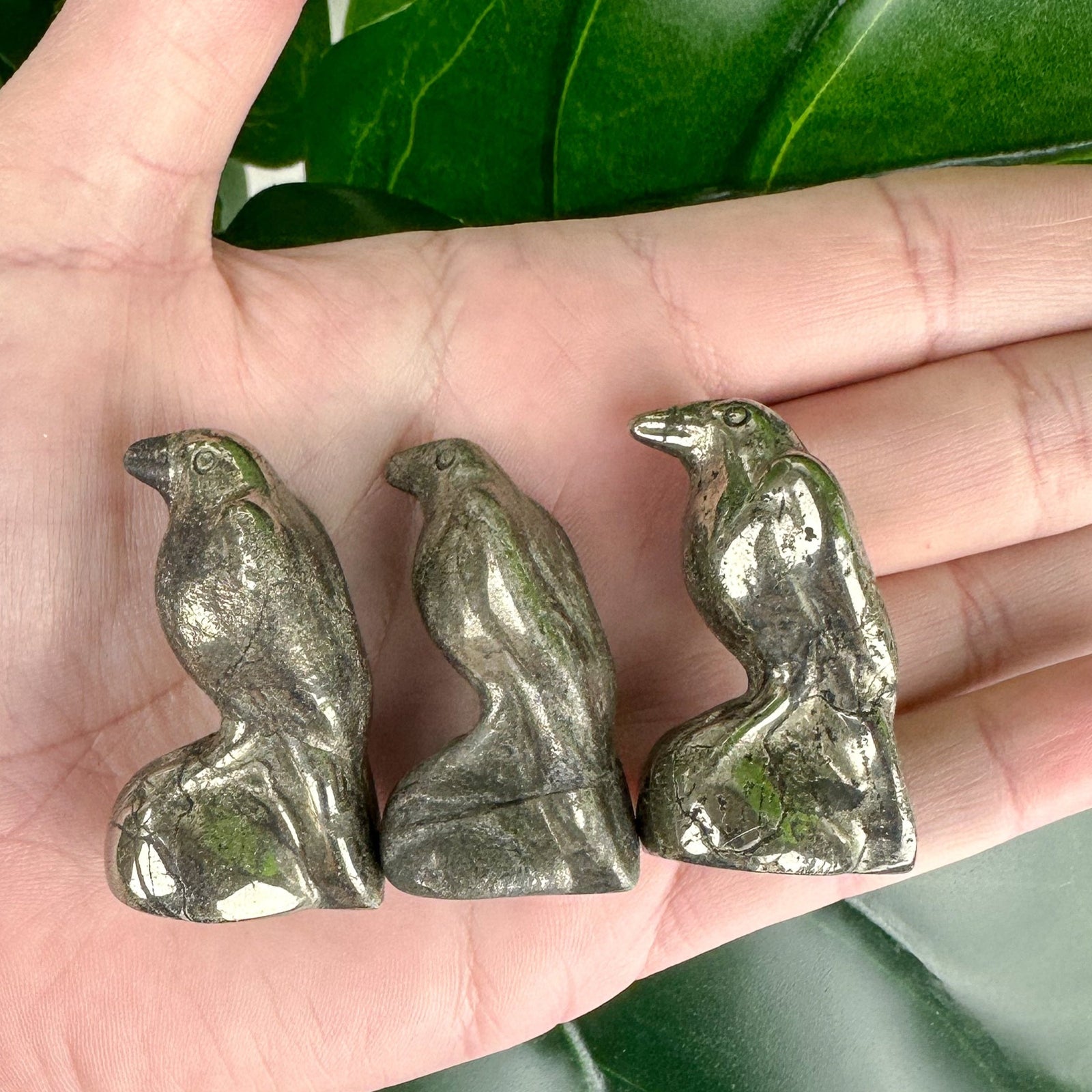 Intuitively Chosen Pyrite Mini Bird Carving