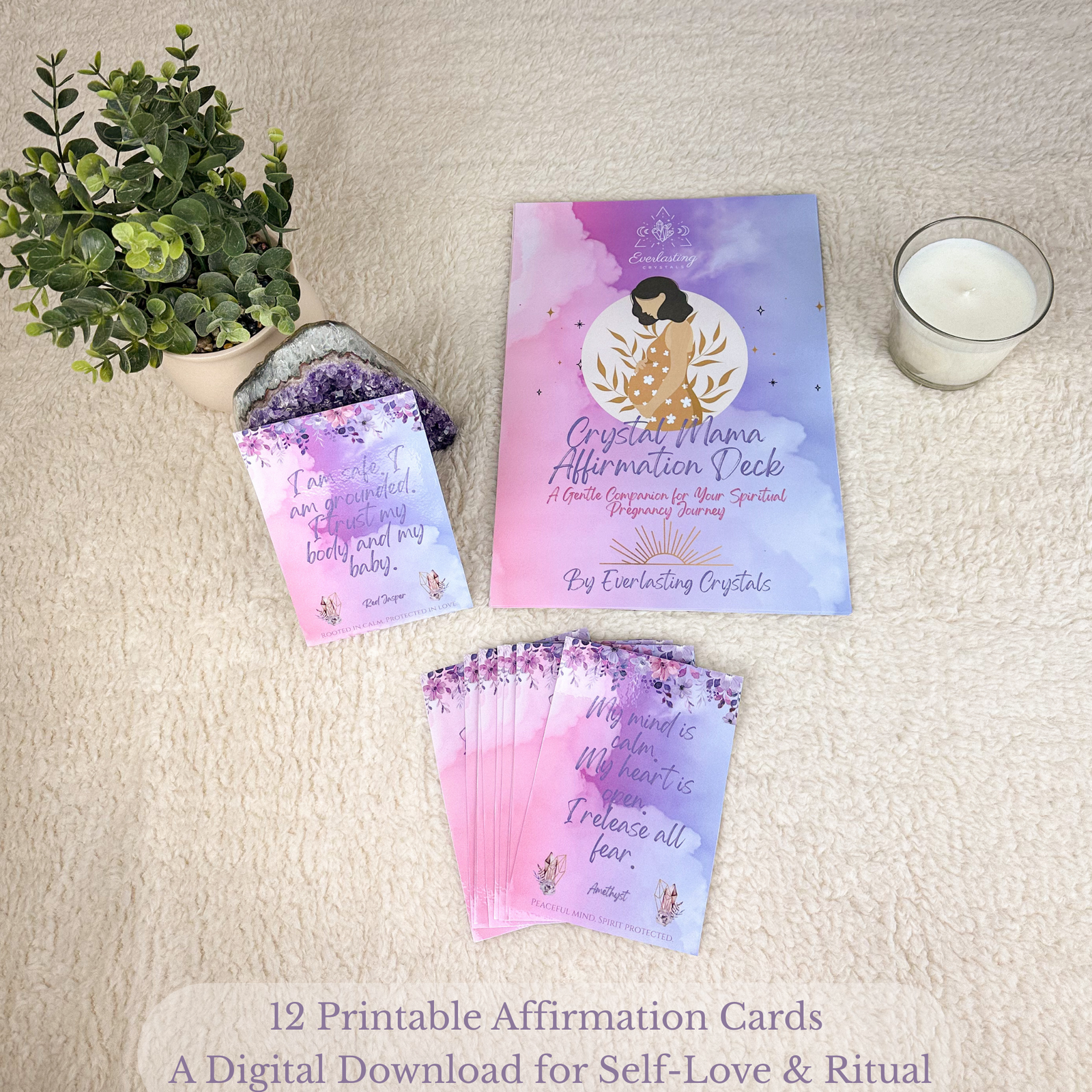 Crystal Mama Digital Affirmation Deck – Printable Cards