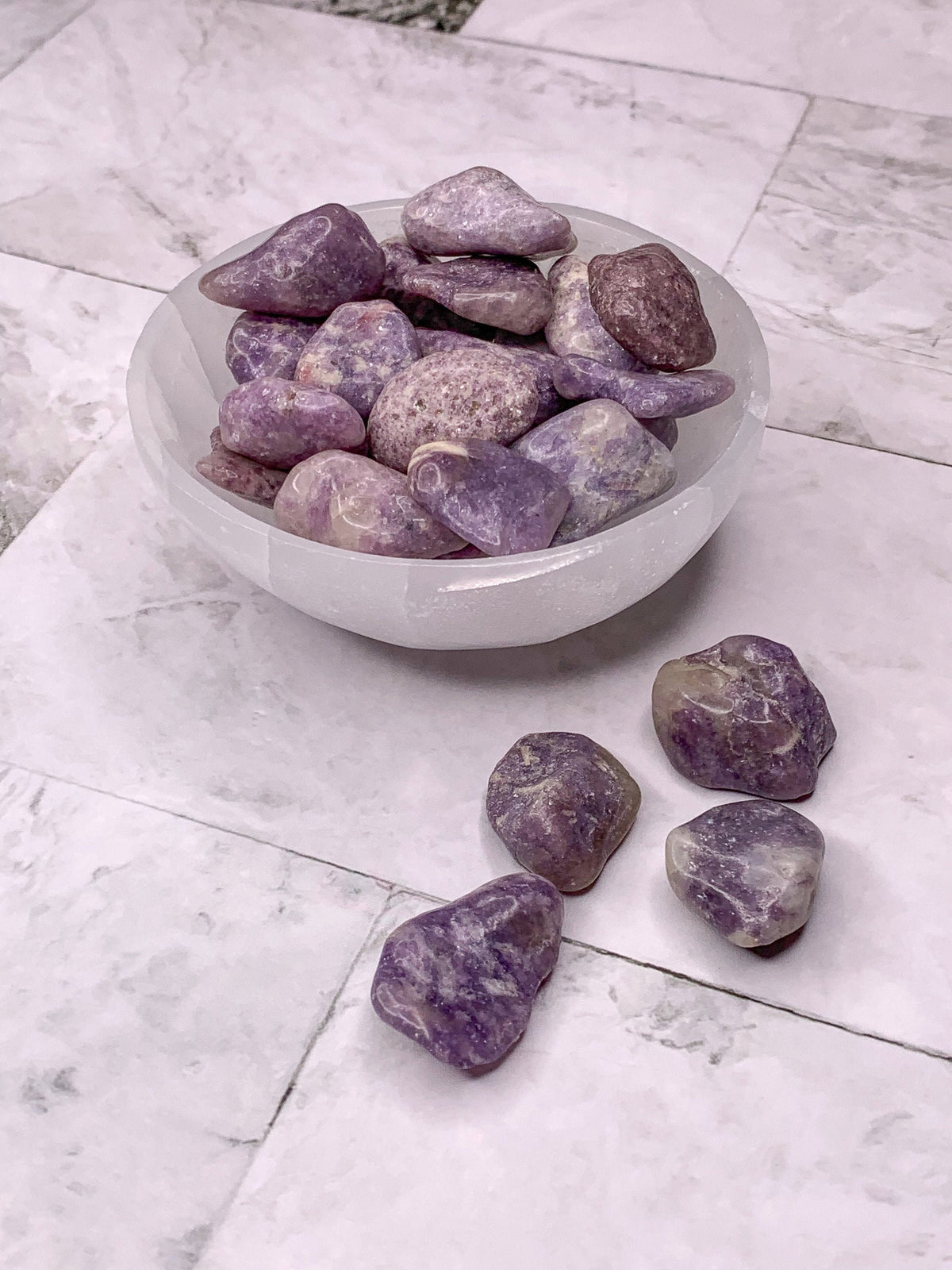 High Quality Lepidolite Tumbled Stone