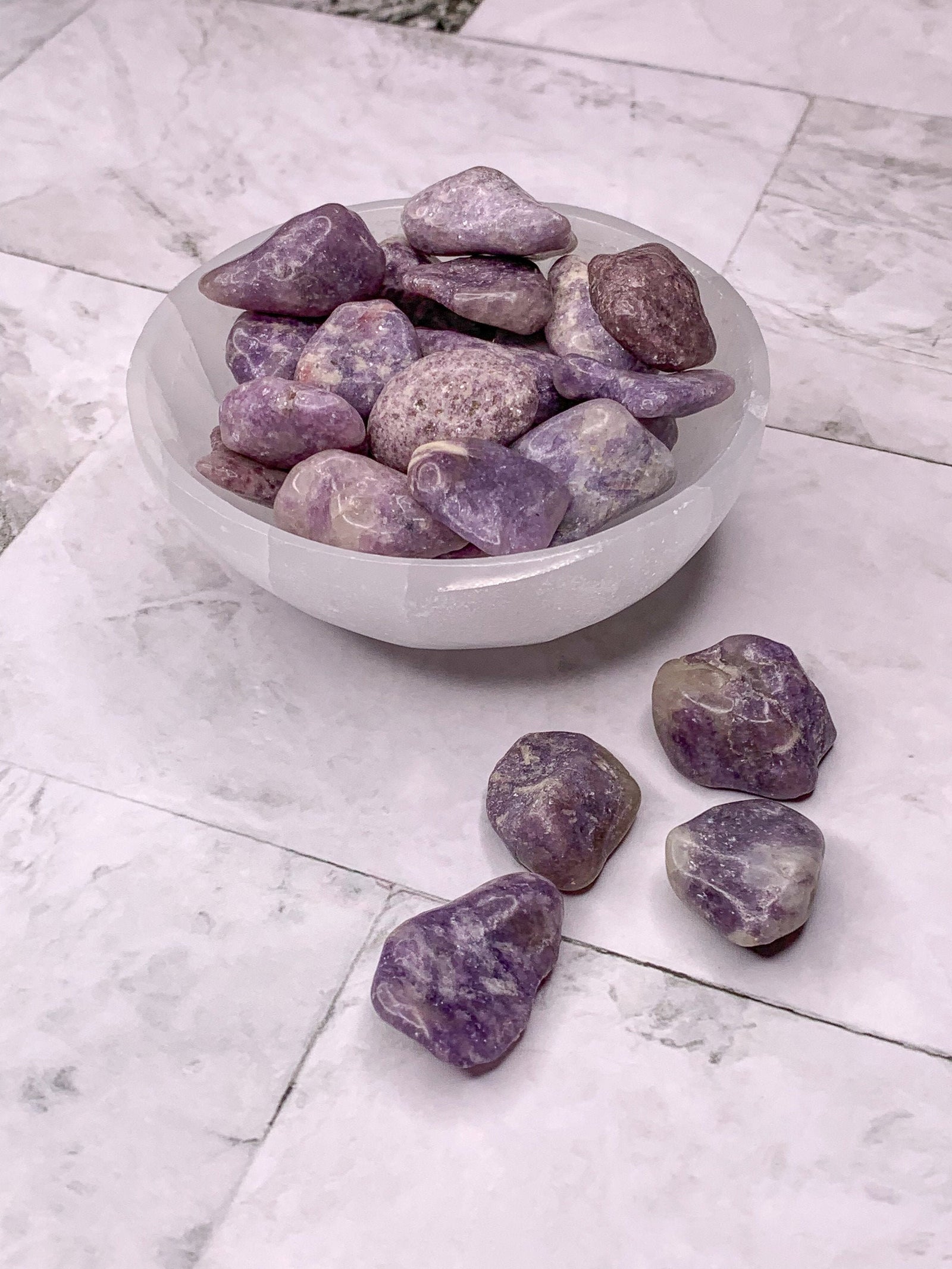 High Quality Lepidolite Tumbled Stone